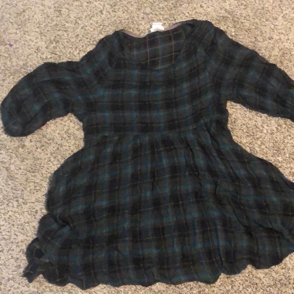Flannel babydoll dress